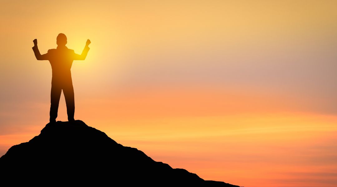 Picture of man on mountain